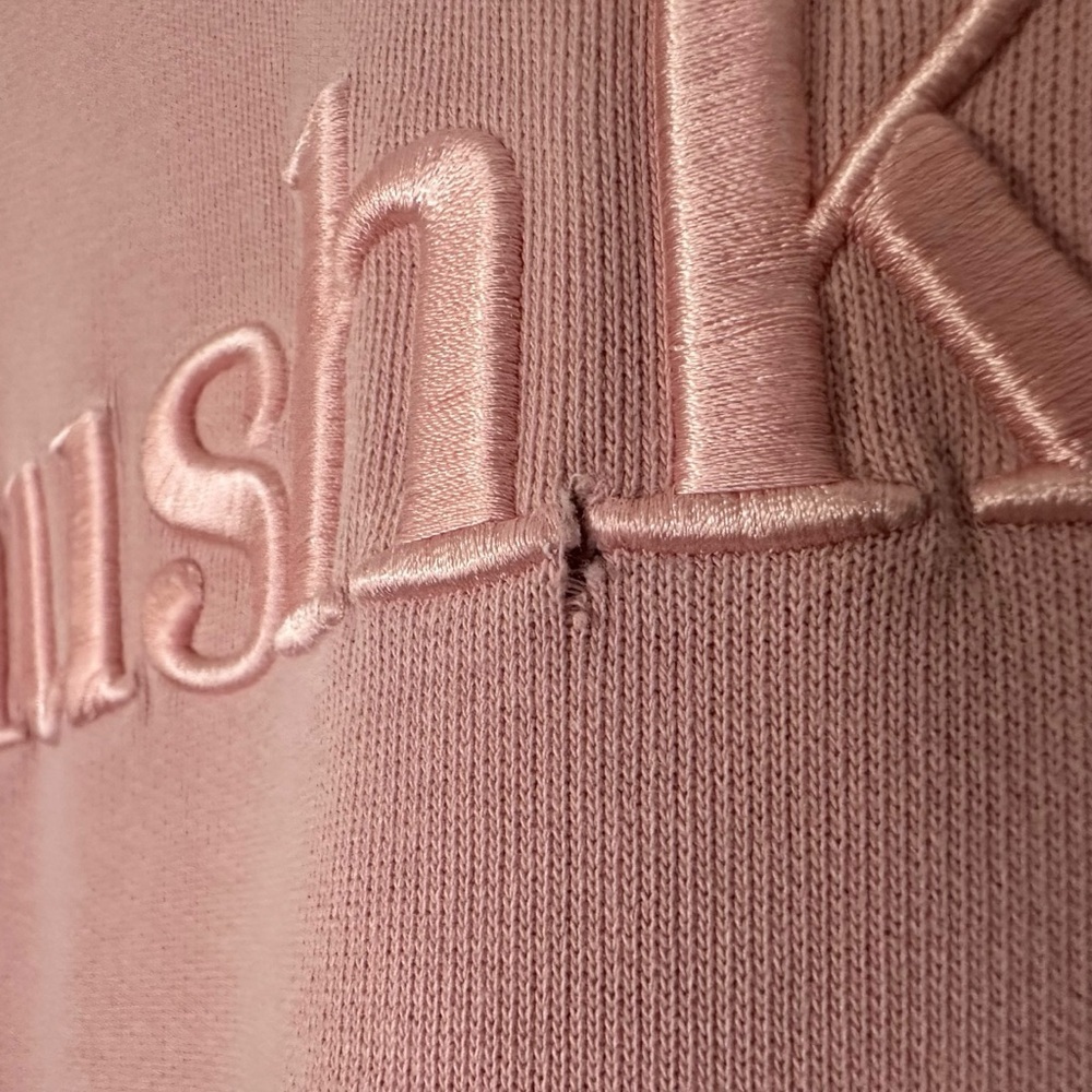 Nanushka Womens Remy Embroidered Logo Sweatshirt Sz Medium Pink Relaxed Fit - Picture 4 of 7